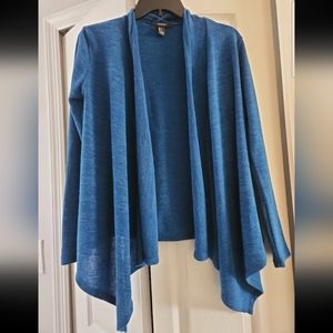Forever 21 Women's Blue Cardigan Sweater Open Front Long Sleeve - Size Small